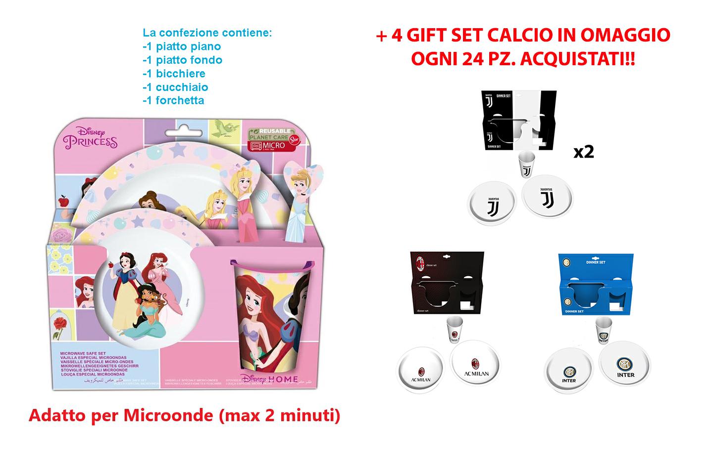 PRINCIPESSE SET 5 PZ. MICROONDE + GIFT SET CALCIO OMAGGIO