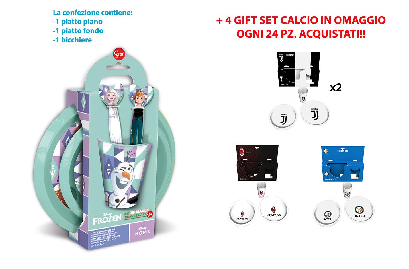 FROZEN SET 5 PZ. + GIFT SET CALCIO OMAGGIO