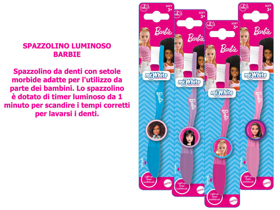 BARBIE DISPLAY 12 SPAZZOLINI DENTI C/LUCE