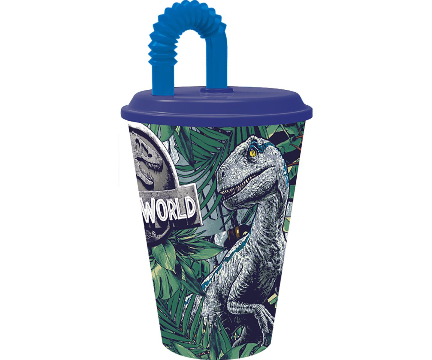 JURASSIC WORLD BICCHIERE C/CANNUCCIA ml.430