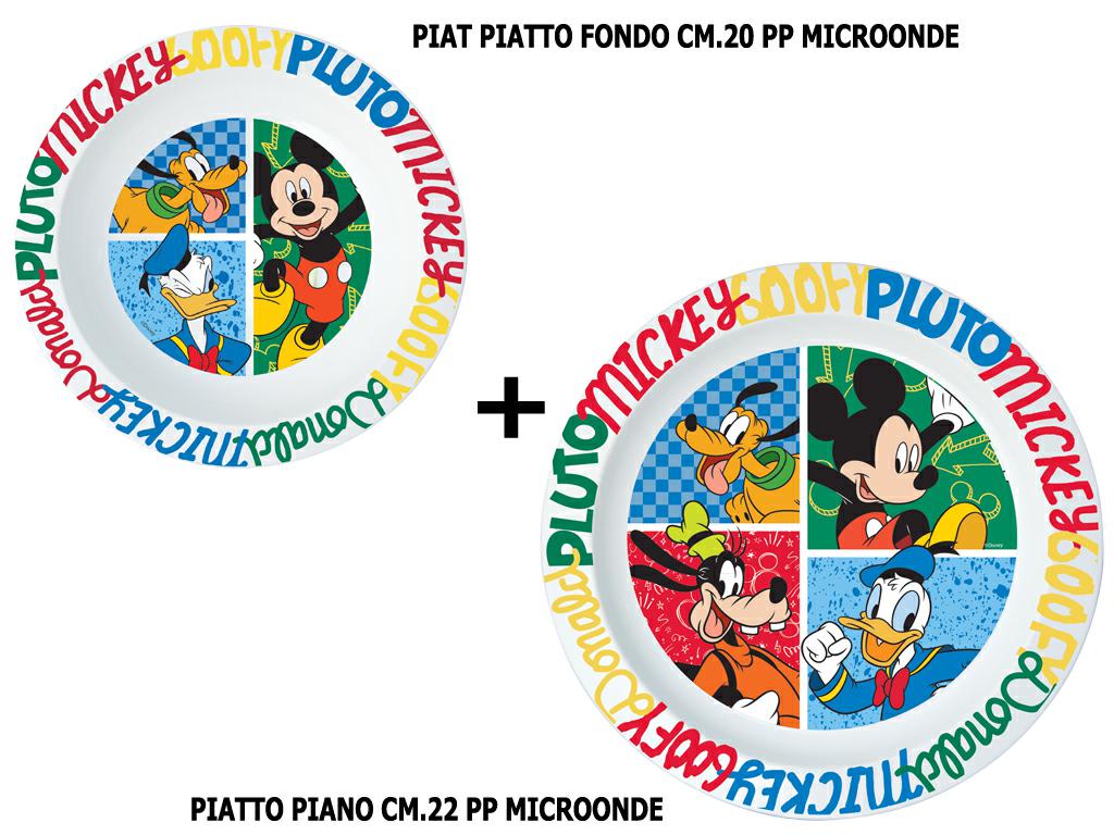 MICKEY ASS.TO PIATTO PIANO + FONDO MICROONDE