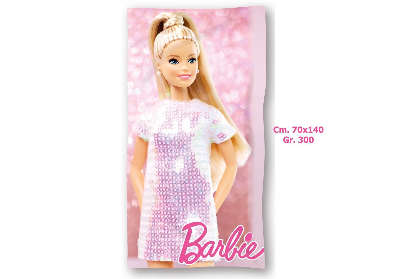 BARBIE TELO MARE MICROFIBRA CM.70x140 gr.300